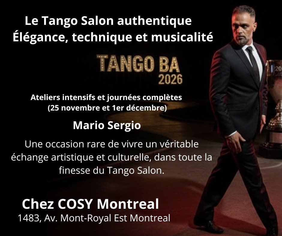 L’Art de l’Abrazo Ateliers intensifs avec Mario Sergio