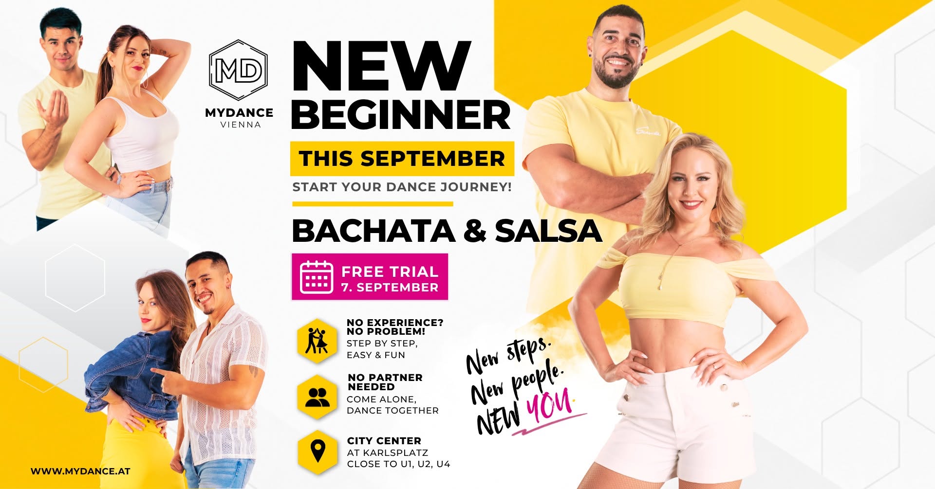 SEPTEMBER NEW BEGINNER Bachata & Salsa at MyDance
