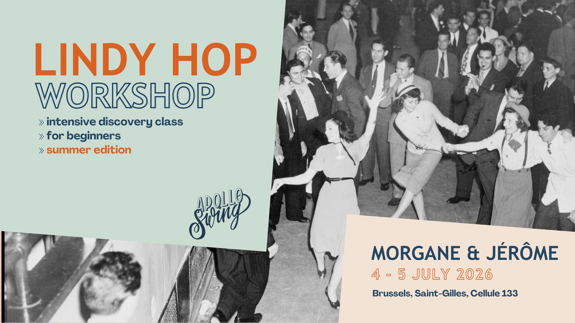 Lindy Hop intensive for beginner with Morgane & Jérôme - Apollo Swing