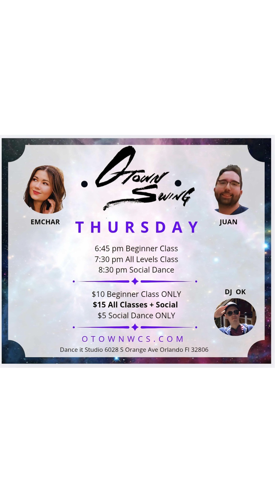 OTown WCS Thursday Night Class & Social Dance