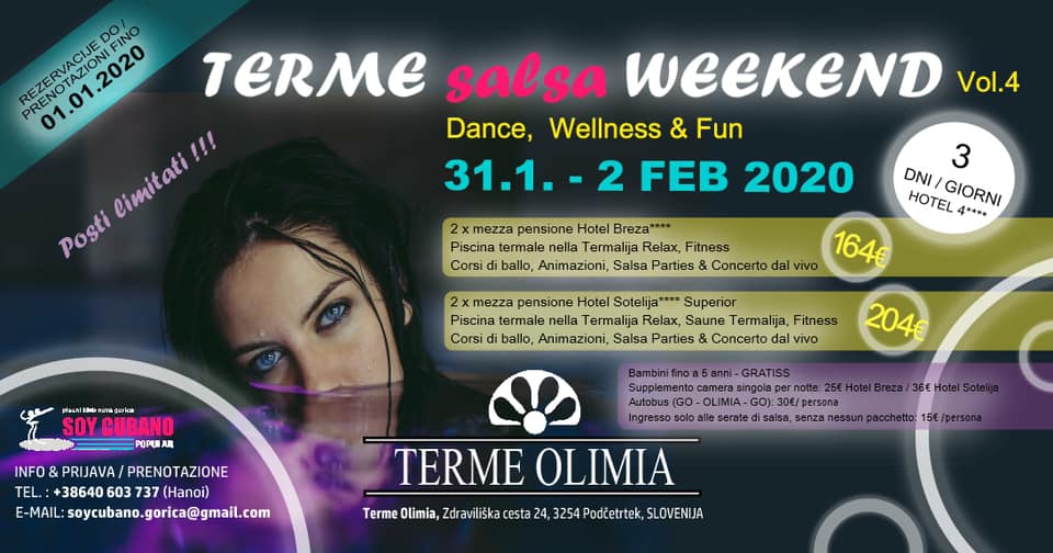 Terme Olimia Salsa Weekend Vol3 Dal 31.1 al 2 Feb 2020