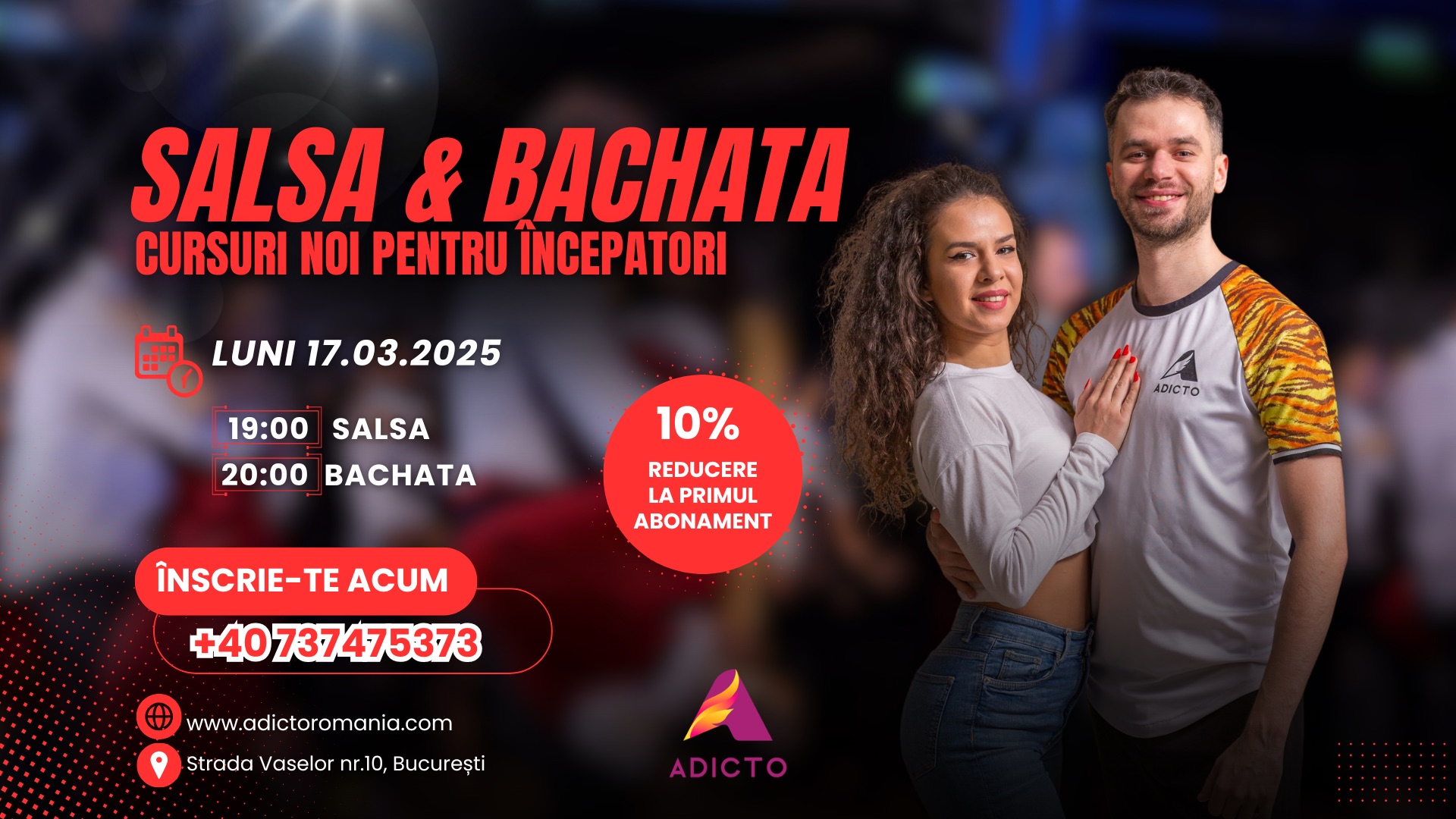 📢‼️DESCHIDEM GRUPE NOI DE SALSA ȘI BACHATA ÎNCEPĂTORI 📢‼️
