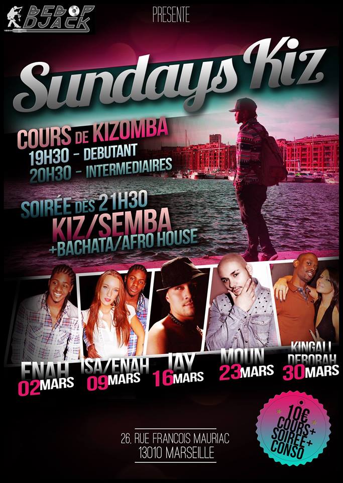 ENAH (prof de paris internationale) AUX COMMANDES "DES SUNDAYS KIZ" CHEZ BEBOP-DJACK AND KIZZ