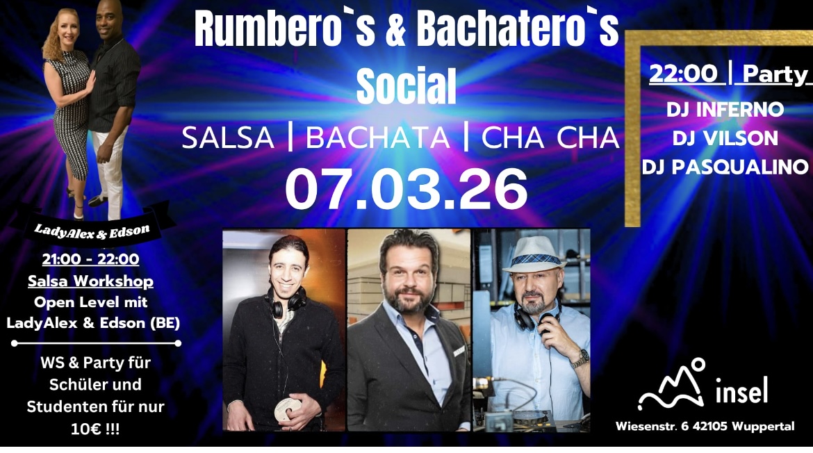 Rumbero's & Bachatero's Social März edition