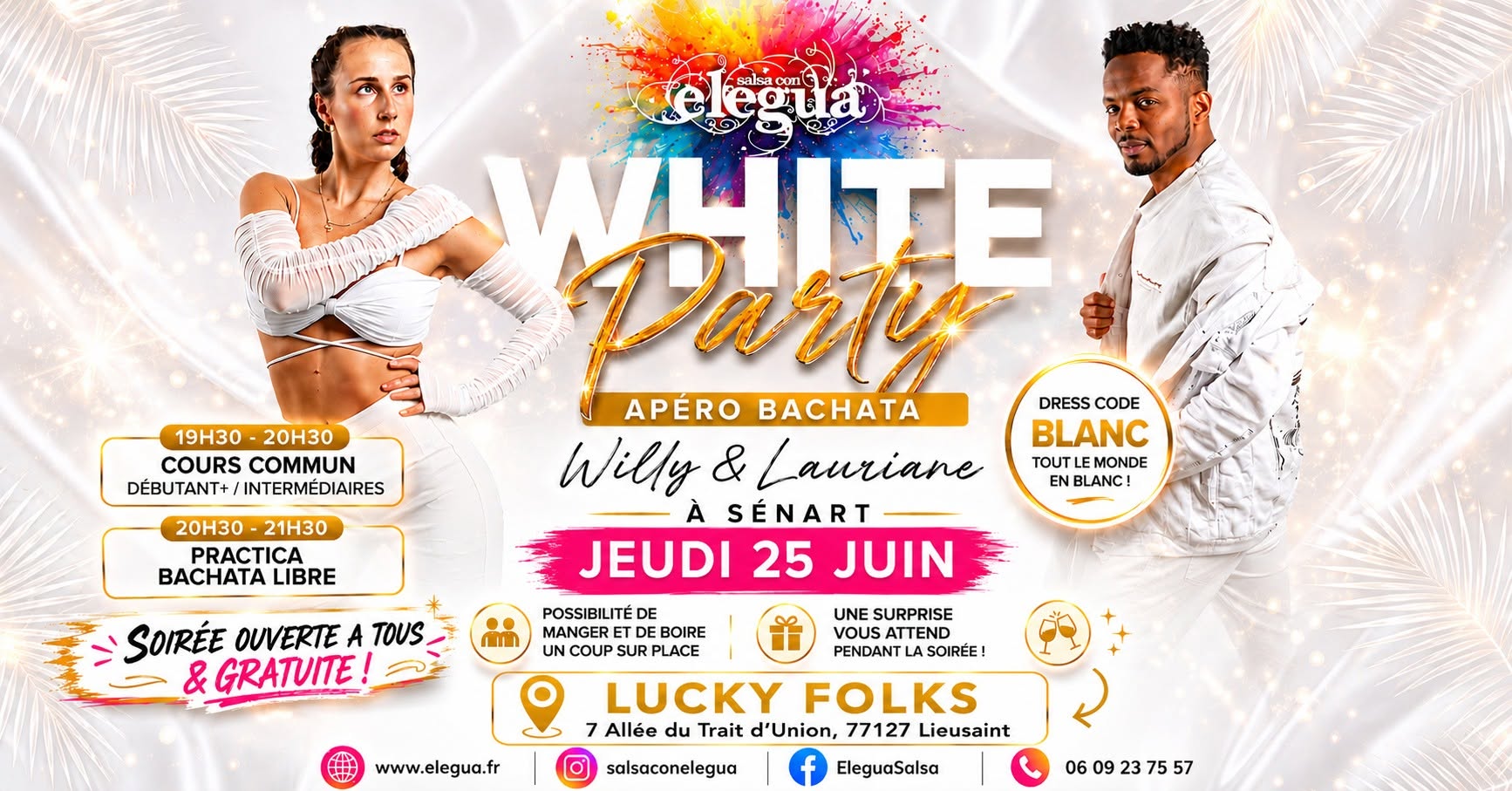 Apérobachata White party GRATUIT avec Willy & Lauriane