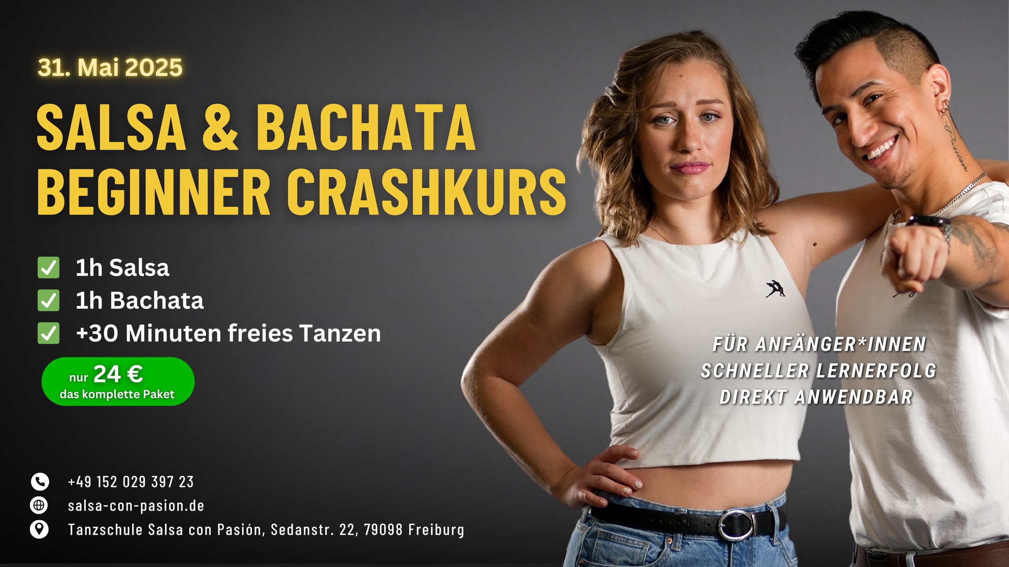 Salsa & Bachata Beginner Crashkurs - in Freiburg i.Br.
