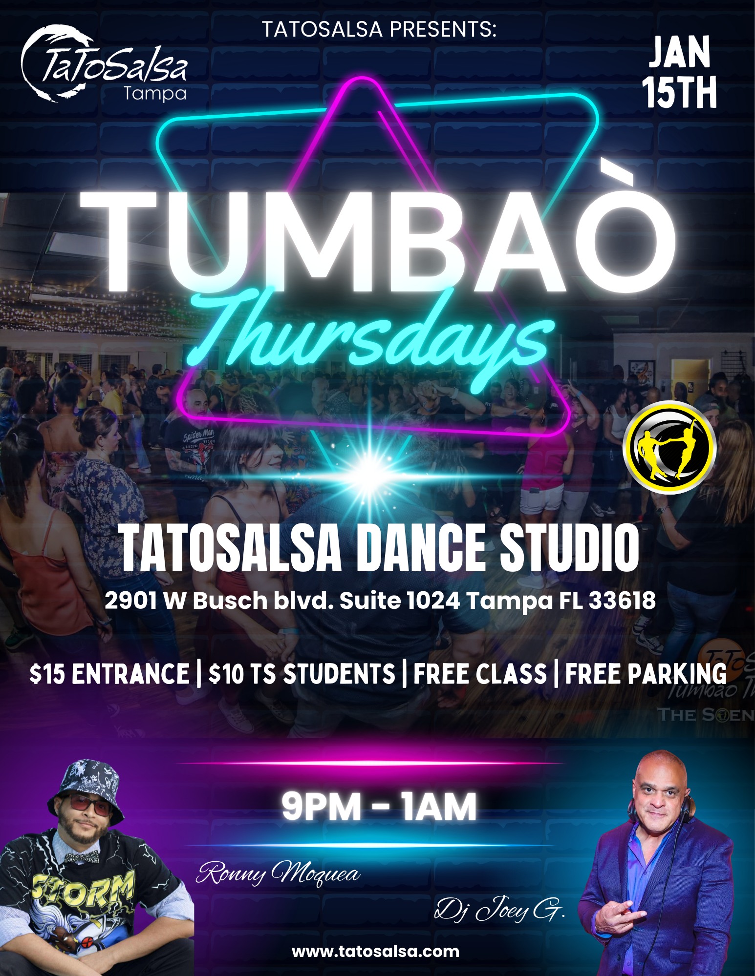 Tumbao Thursdays Dance Social Jan 15th- Class with Ronny Moquea