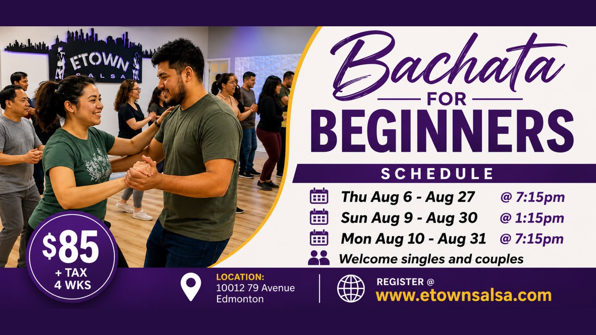 BACHATA DANCE CLASSES for BEGINNERS