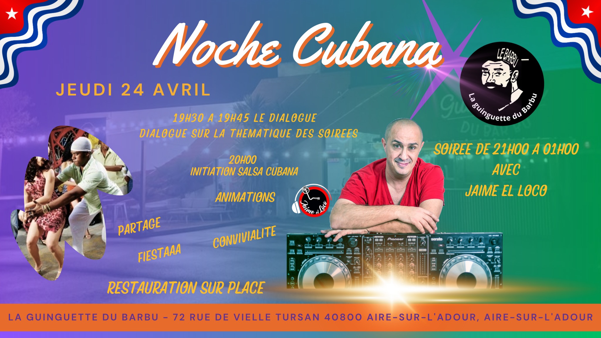 Noche Cubana à la Guinguette du Barbu avec Jaime El Loco