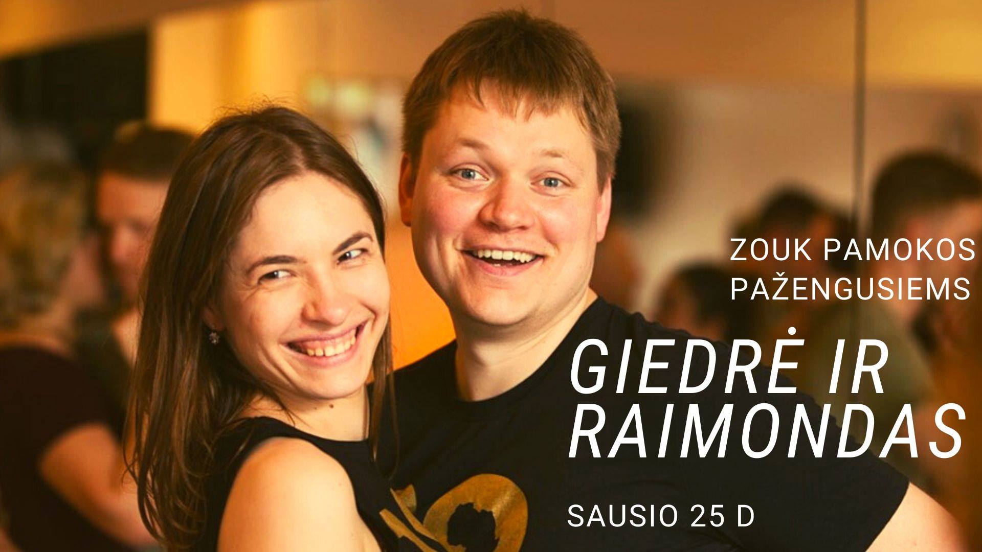 Zouk pamokos pažengusiems su Giedre ir Raimondu