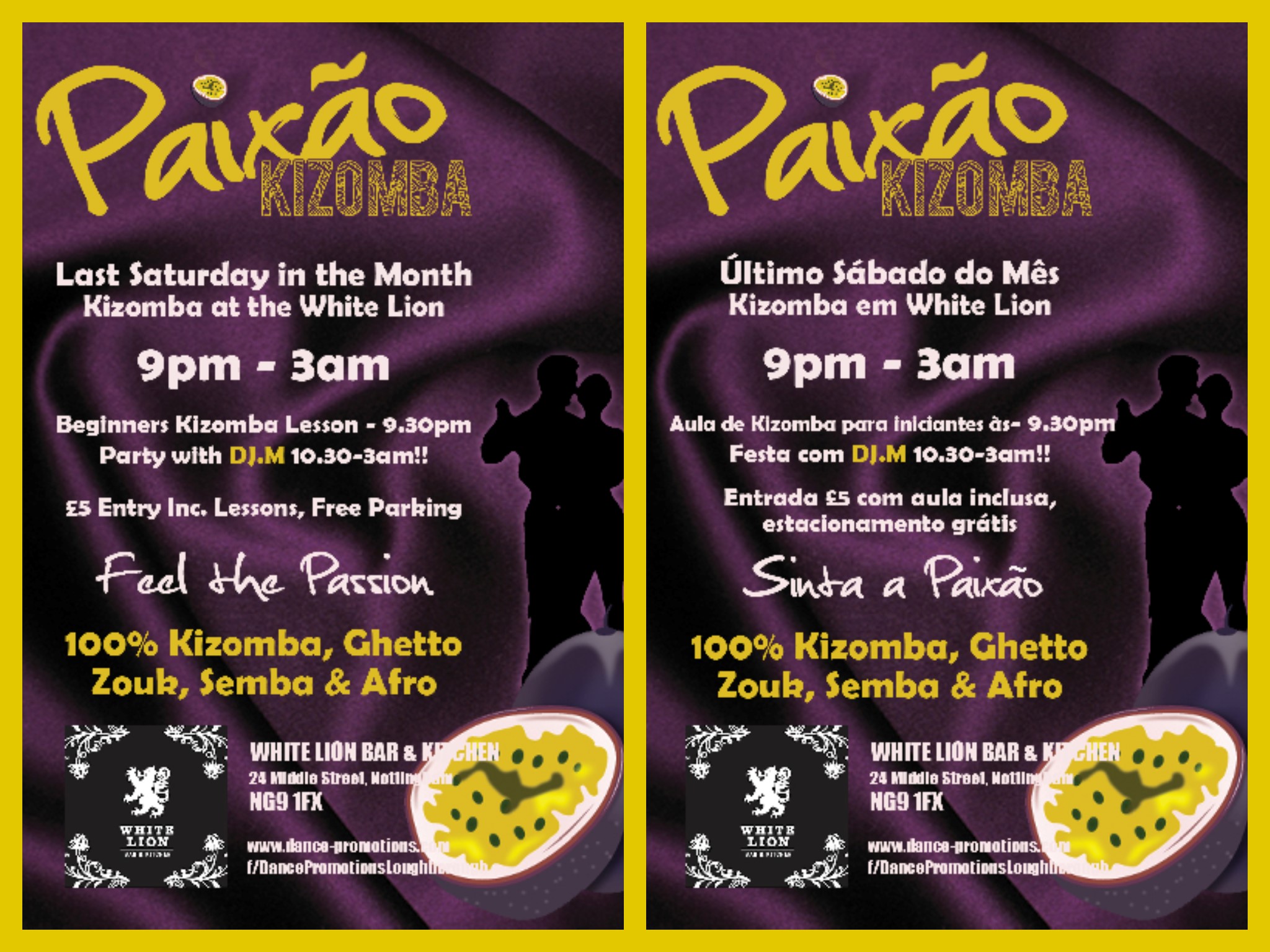 Paixao Kizomba Party with DJM at White Lion Bar