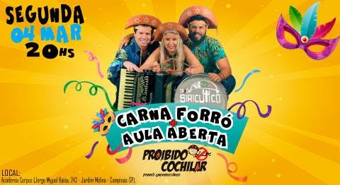 Carna Forró Com Trio Siricutico + Aula Aberta