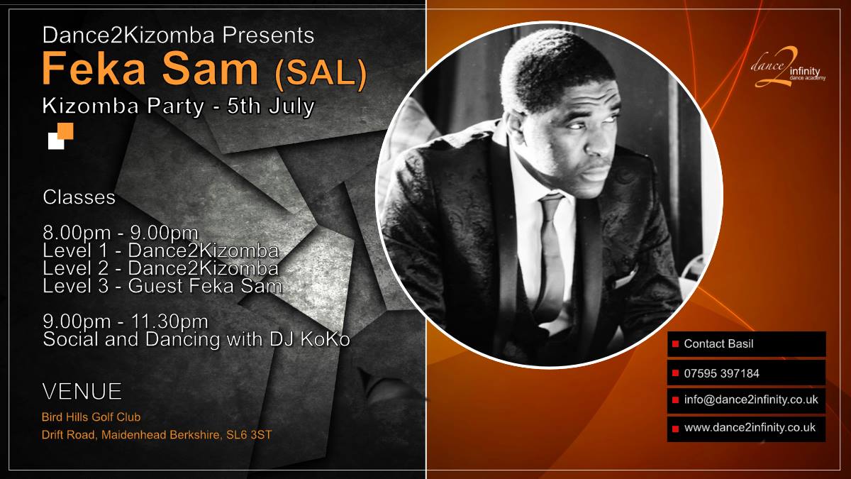 Dance2Kizomba Party - Guest Feka Sam (SAL) & DJ Ko Ko - 5th July