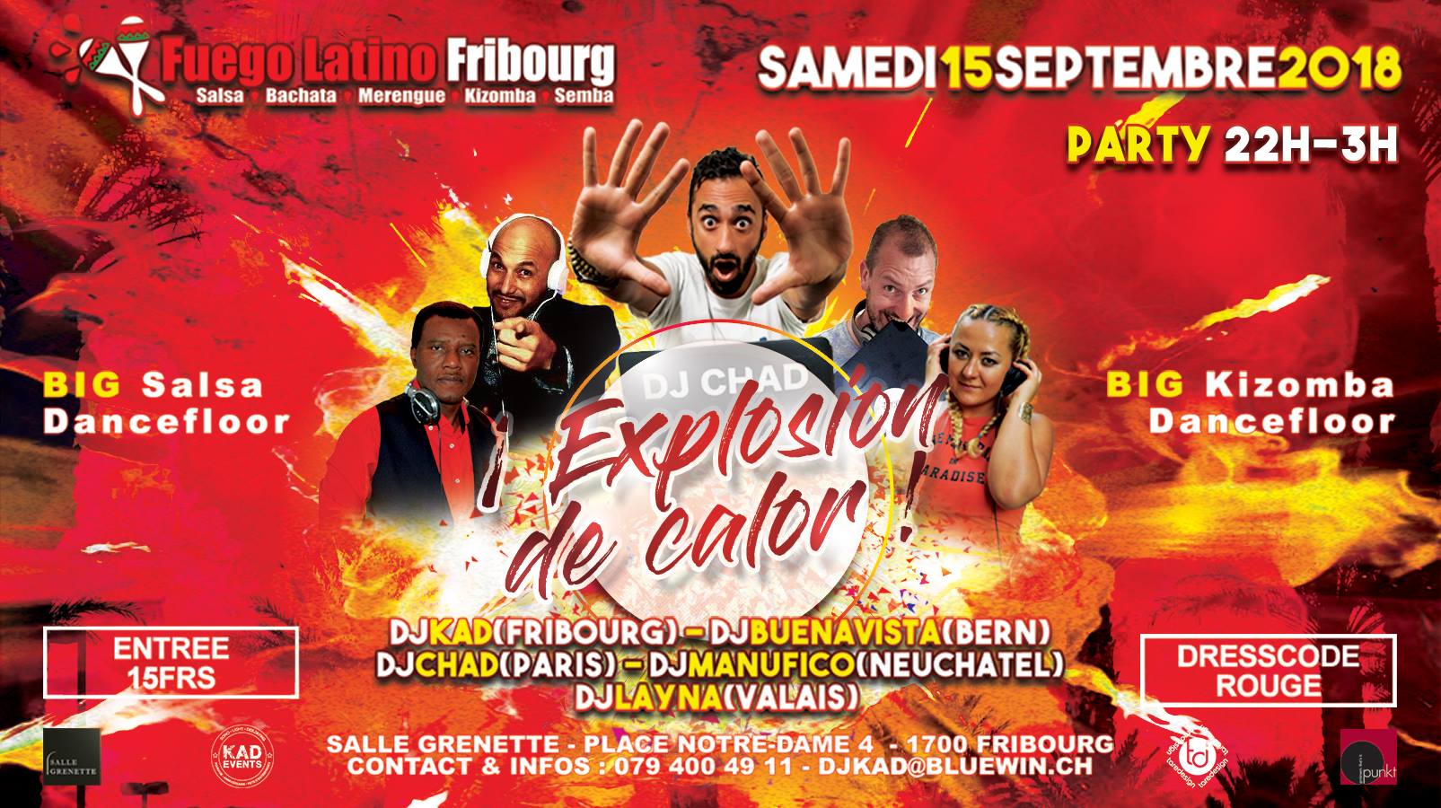 ❀❀❀ FUEGO Latino " Explosion De CALOR " SAM 15 SEPT 2018 ❀❀❀