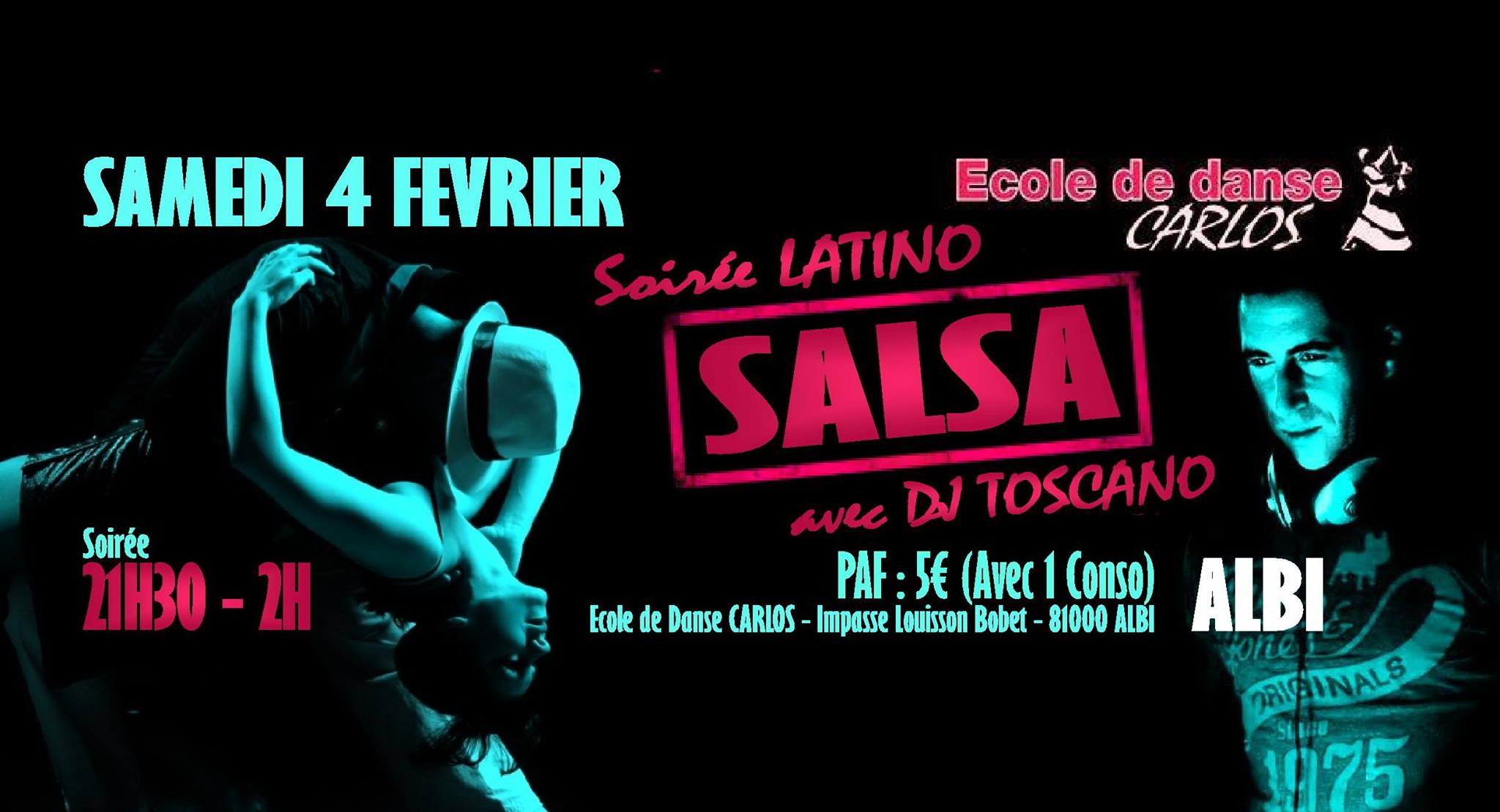 Soirée Latino SALSA à L'Ecole de Danse Carlos à Albi