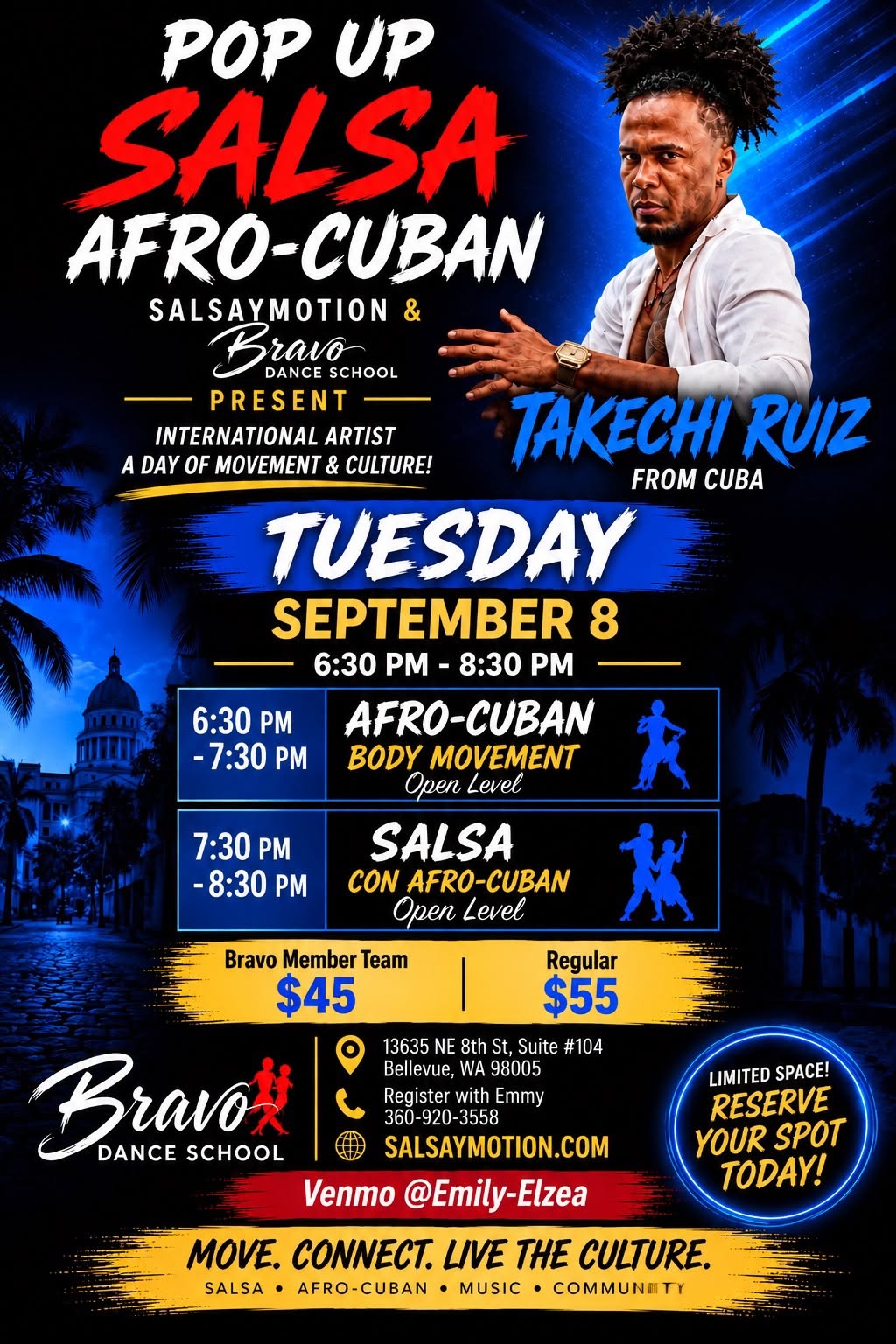 POP-UP AFRO-CUBAN & SALSA WITH TAKECHI 🇨🇺
