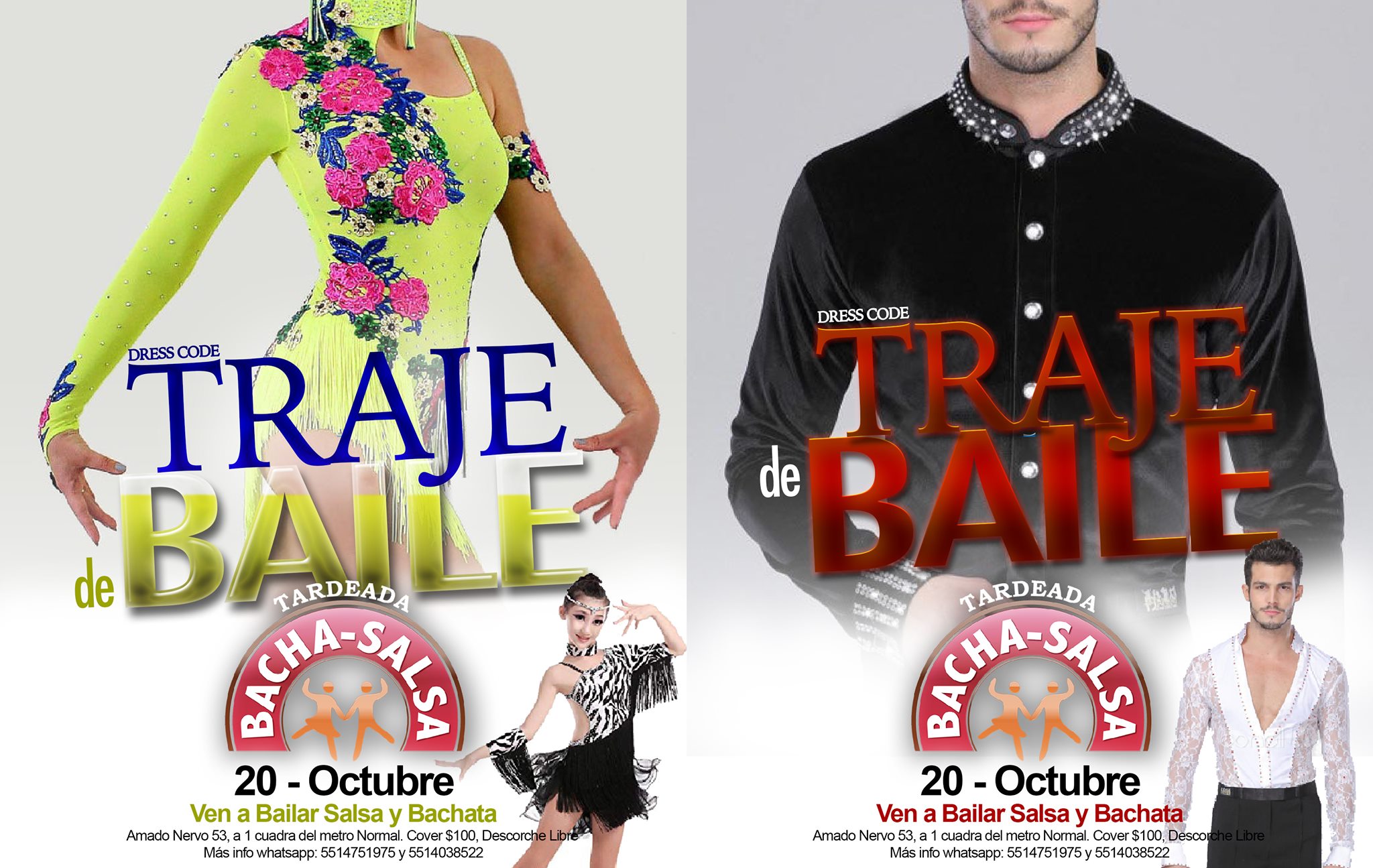 Tardeada Bacha-Salsa Traje de Baile Domingo 20 de Octubre