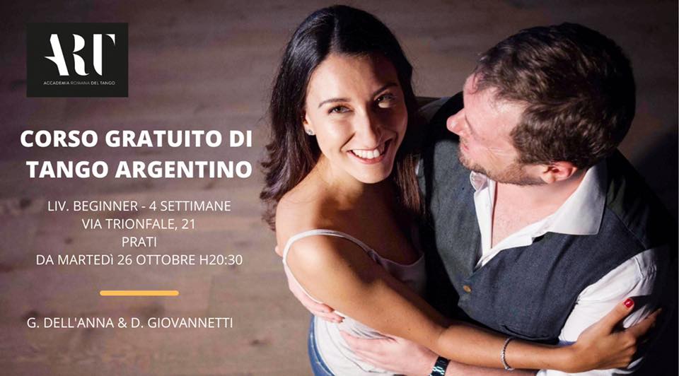 corso gratuito di tango argentino beginner - da mart 26 ott - h20.30 - Zona prati