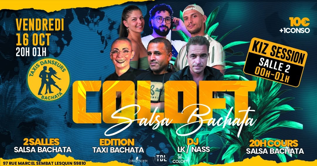 COLOFT Soirées Salsa & Bachata 2 salles 2 ambiances