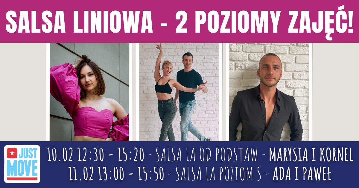 Salsa Liniowa - 2 Poziomy zajęć! - 10-11.02