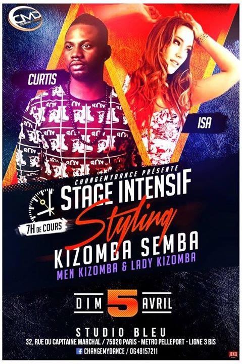 STAGE INTENSIF STYLING KIZOMBA SEMBA CURTIS SELDON ISABELLE CHANGEMYDANCE STUDIO BLEU PARIS 20