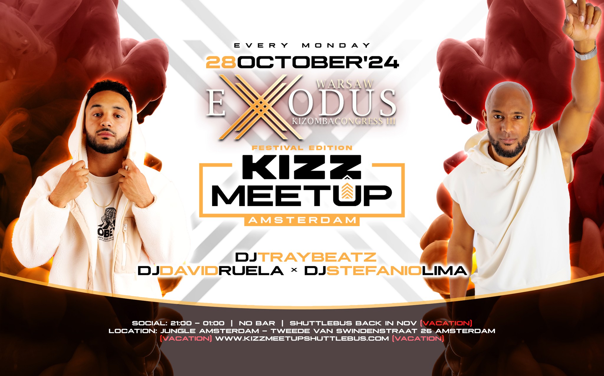 KIZZ MeetUp 'Festival Edition': Exodus Kizomba Congress David Ruela x Stefanio Lima x traybeatz