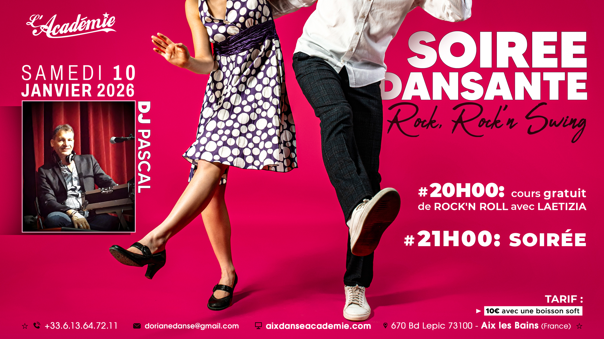 💃🕺 SOIRÉE DANSANTE Rock, Rock’n Swing 🎶