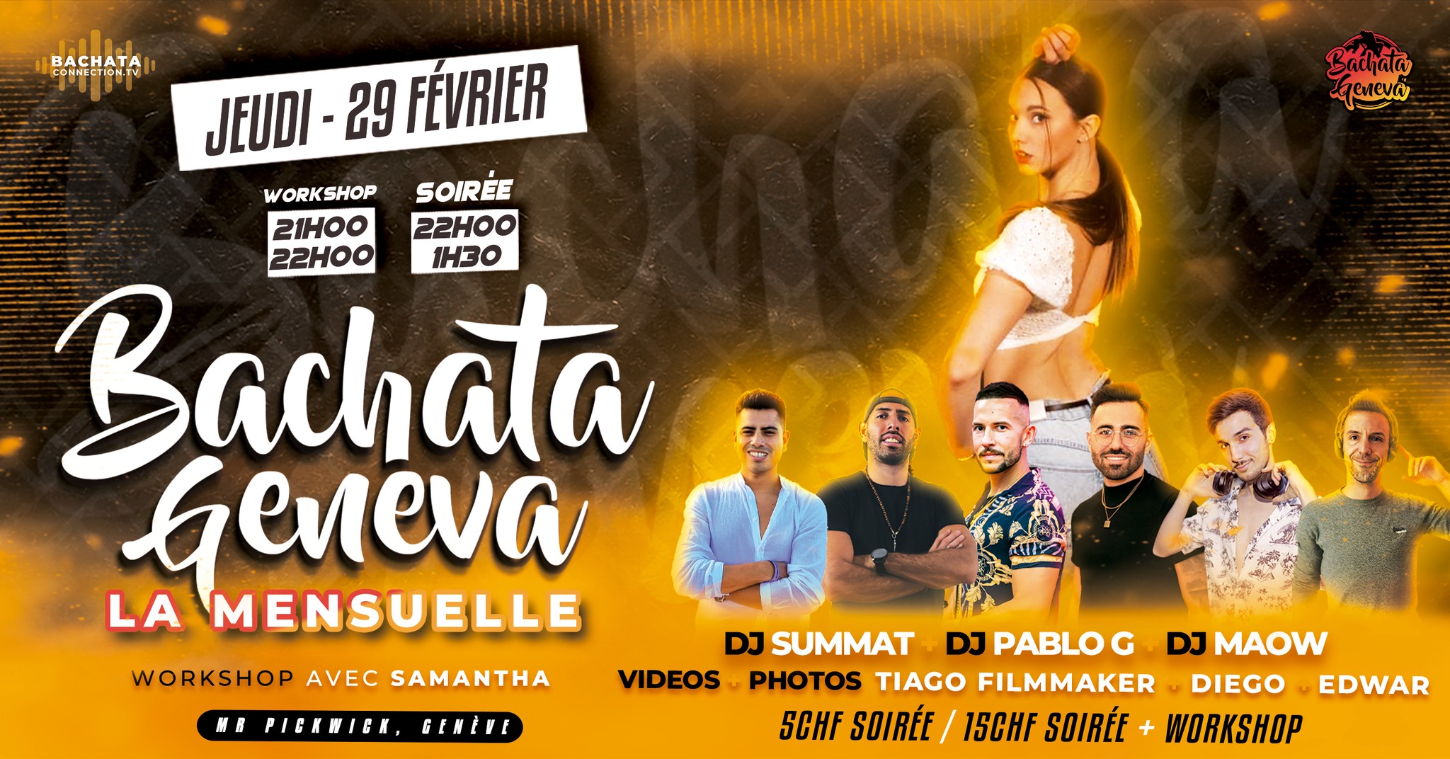 La Mensuelle Février - Bachata Geneva