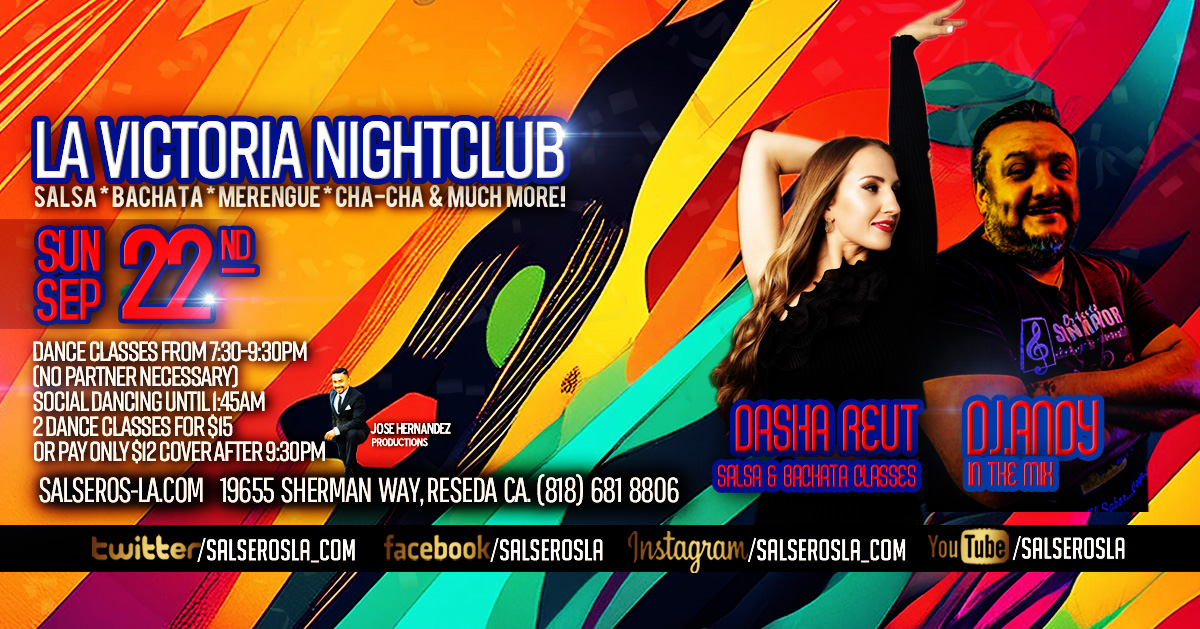 Salsa and Bachata Sunday at La Victoria Nightclub, dance classes and dancing