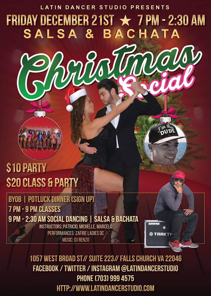 Salsa Bachata Christmas social Potluck Celebration