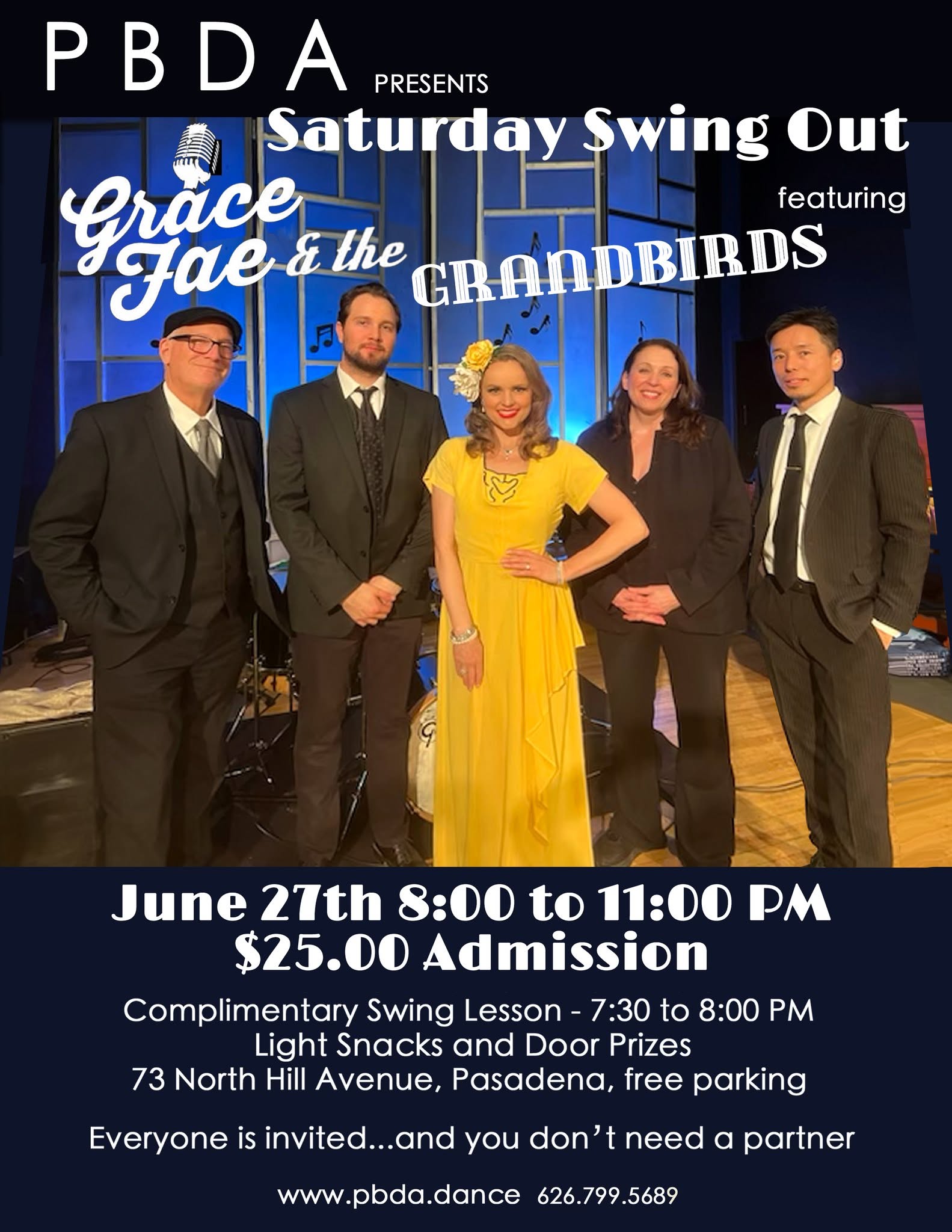 We always love The Lovely GRACE FAE & her GRANDBIRDS-COMING THIS SATURDAY NIGHT, JUNE 27th, to PBDA!