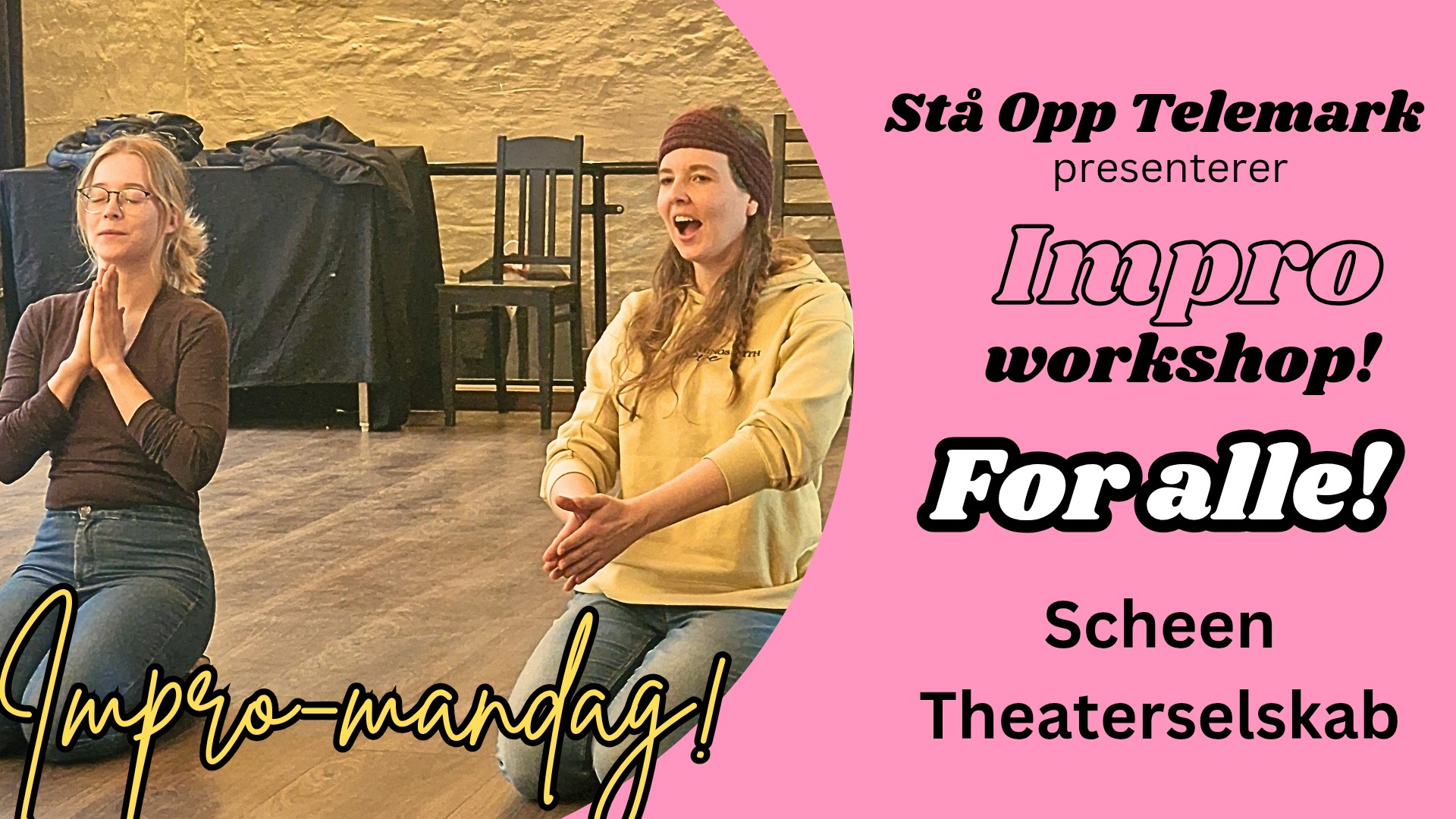 Impro-workshop for alle! SØT Impro Telemark!