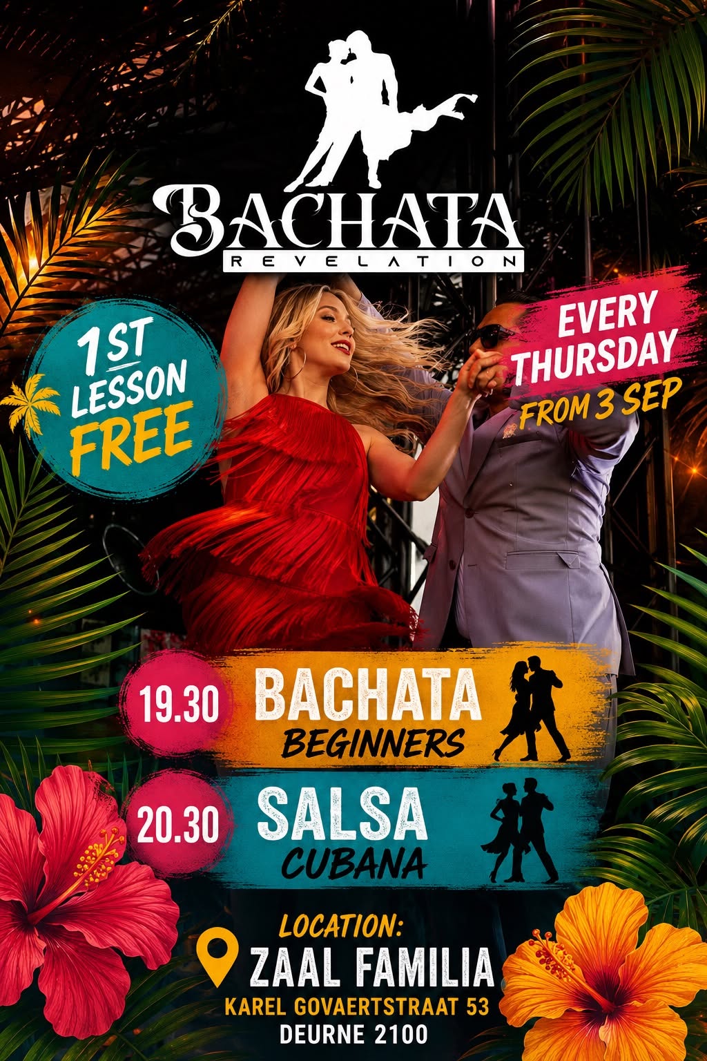 Bachata & Salsa Antwerpen every Thursday 3 sep