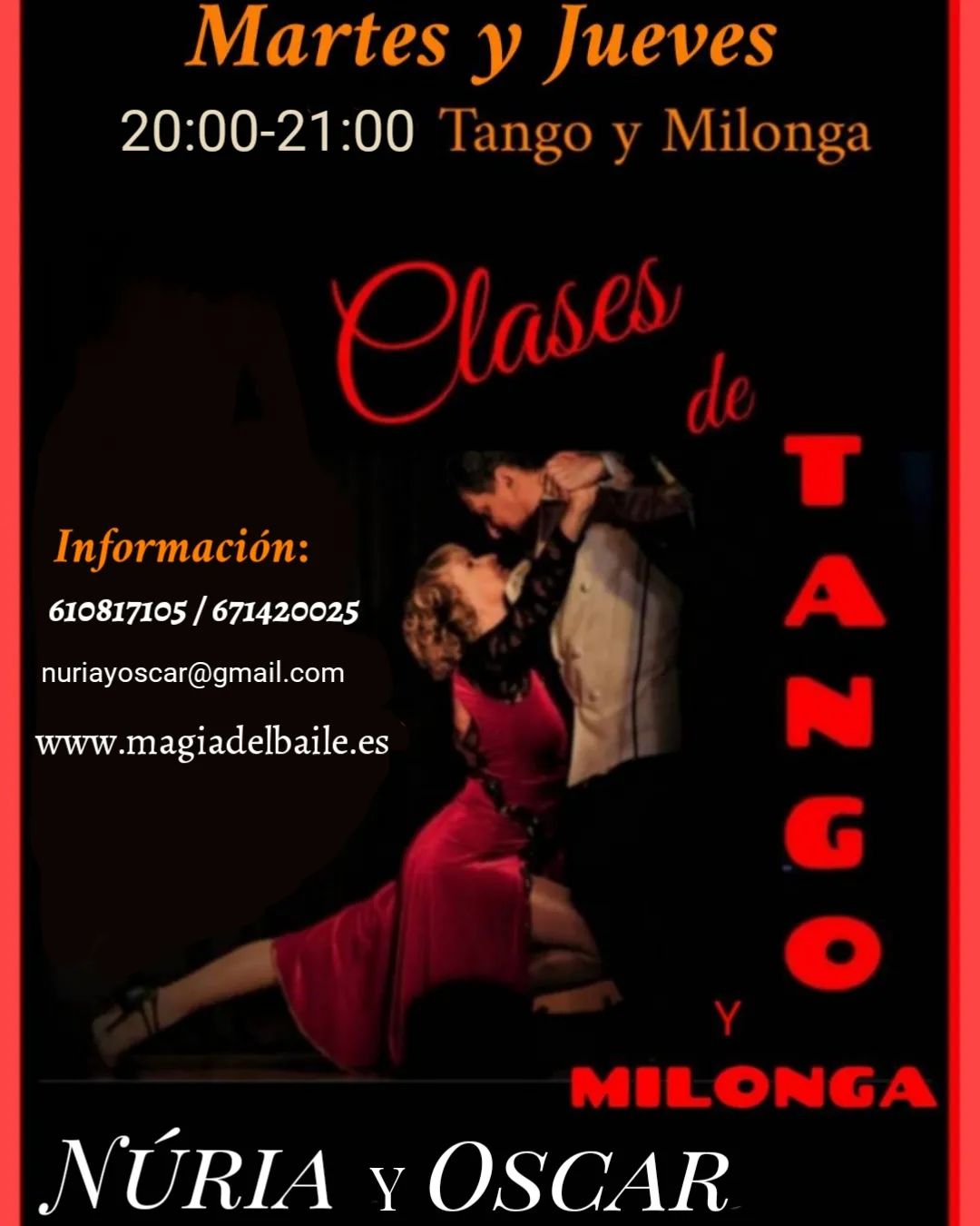 clase de tango y milonga
