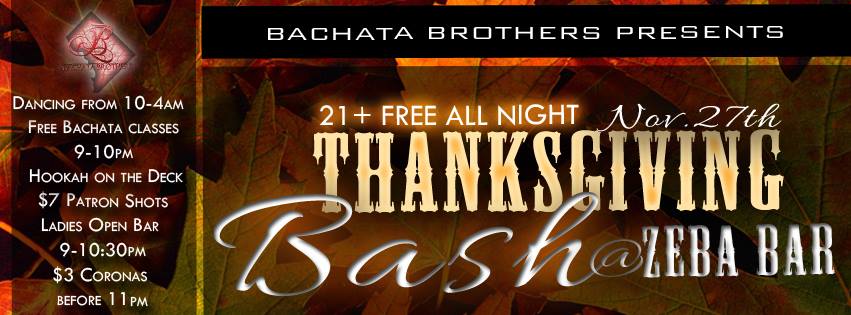 Thanksgiving Bash @ Zeba Bar.