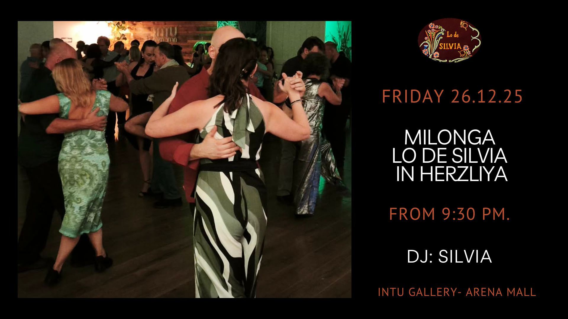 FRIDAY 26 12 - MILONGA LO DE SILVIA IN HERZLIYA !!