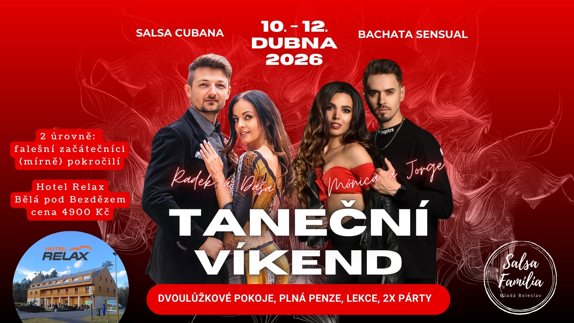 Taneční víkend (Salsa & Bachata) 10. - 12. 4. 2026