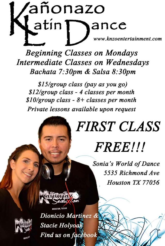 Bachata & Salsa Lessons @ Sonia's World of Dance