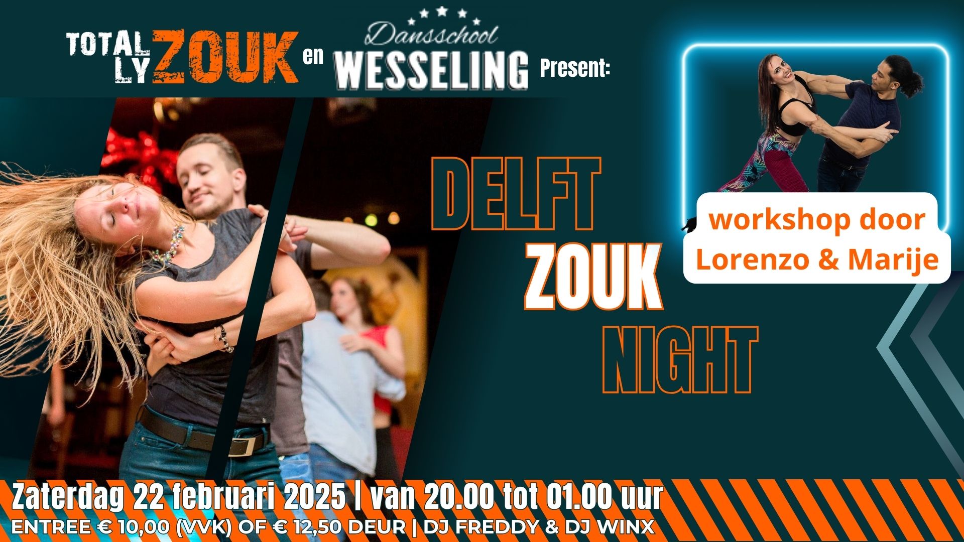 22 02 Delft Zouk Night met workshop door Lorenzo & Marije