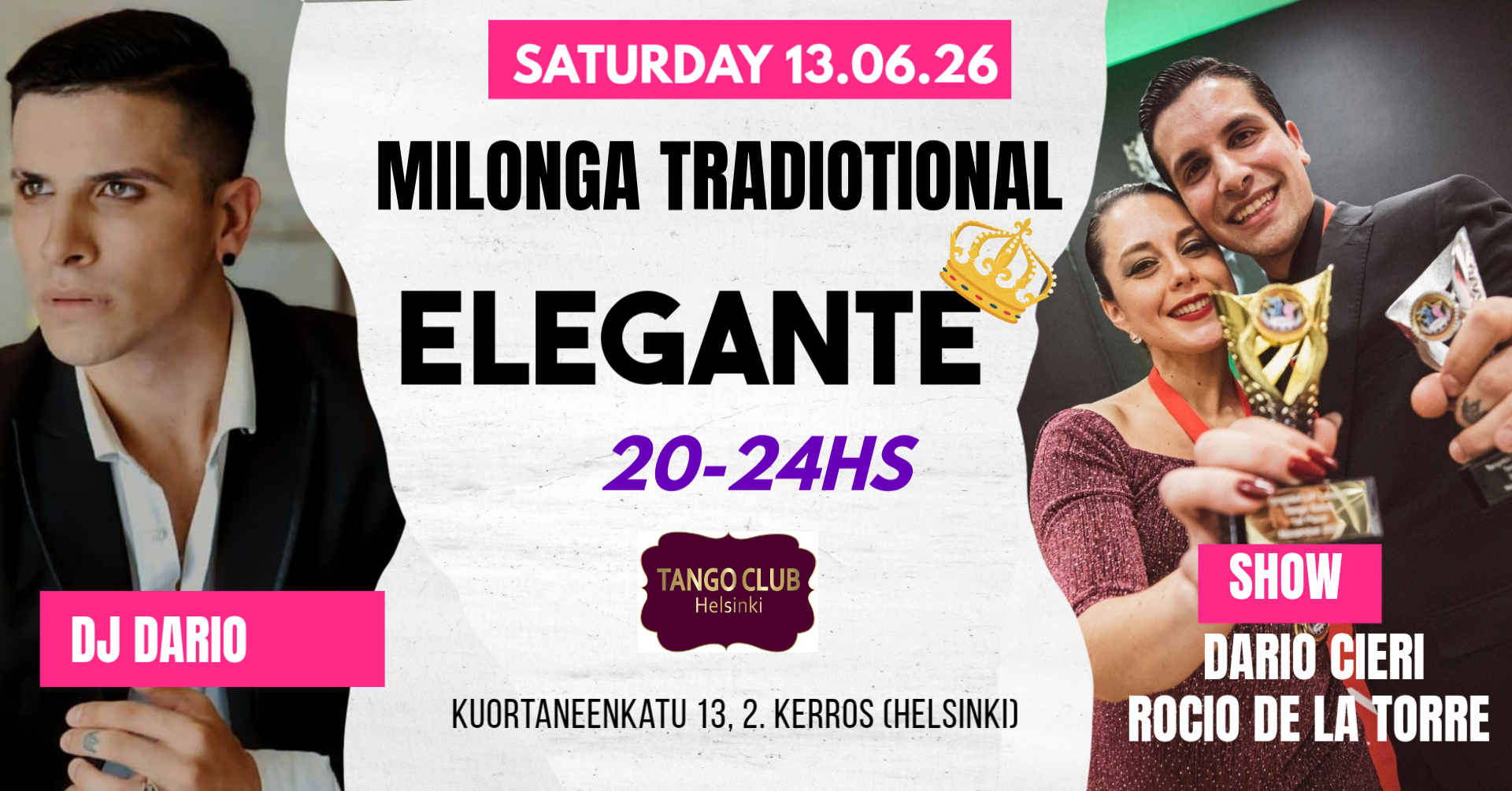 MILONGA TRADITIONAL ELEGANTE-SHOW ROCIO DE LA TORRE & DARIO CIERI