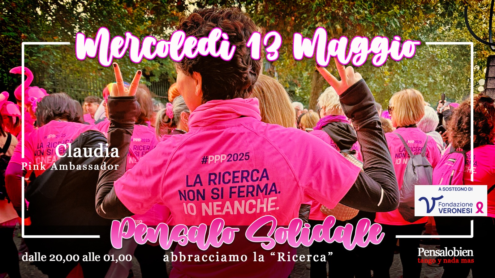 Mercoledì 13 Maggio Milonga Pensalo Solidale - Fondazione Veronesi