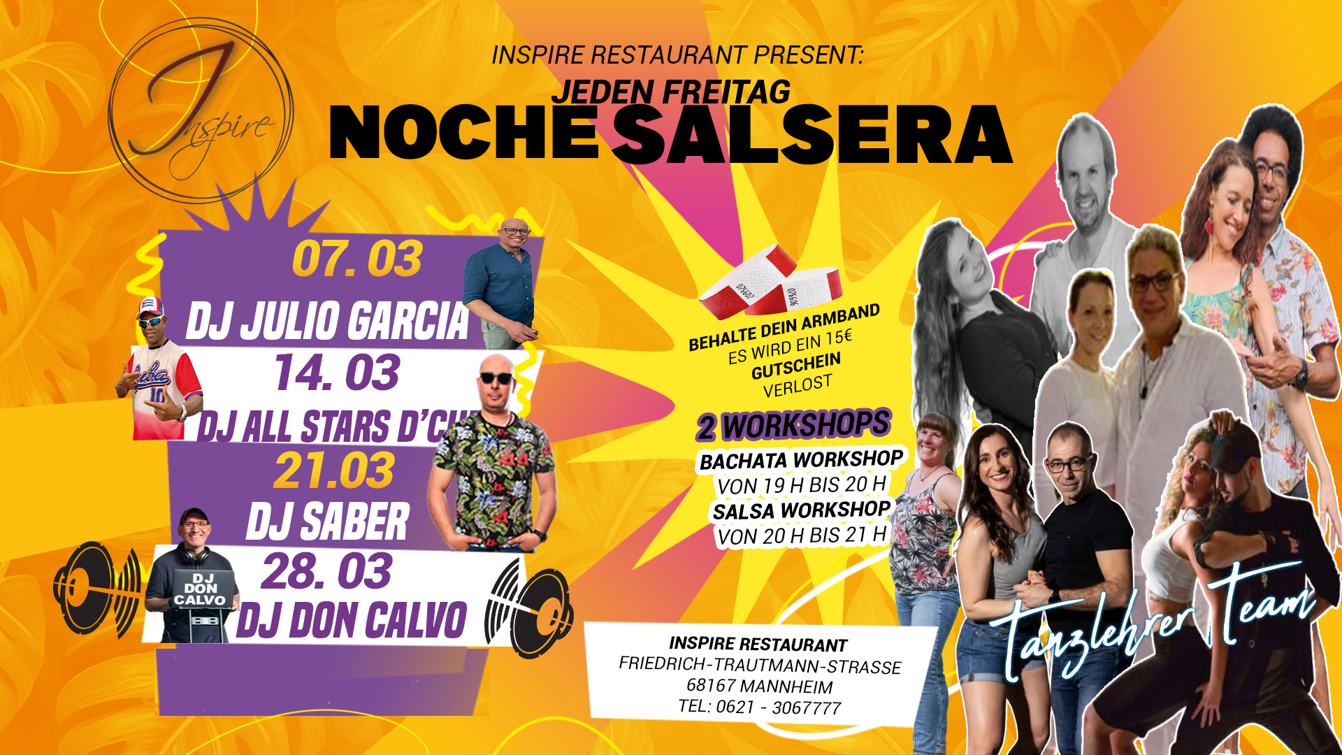 Fr.28 03 NOCHE SALSERA@INSPIRE MANNHEIM 2xWORKSHOP