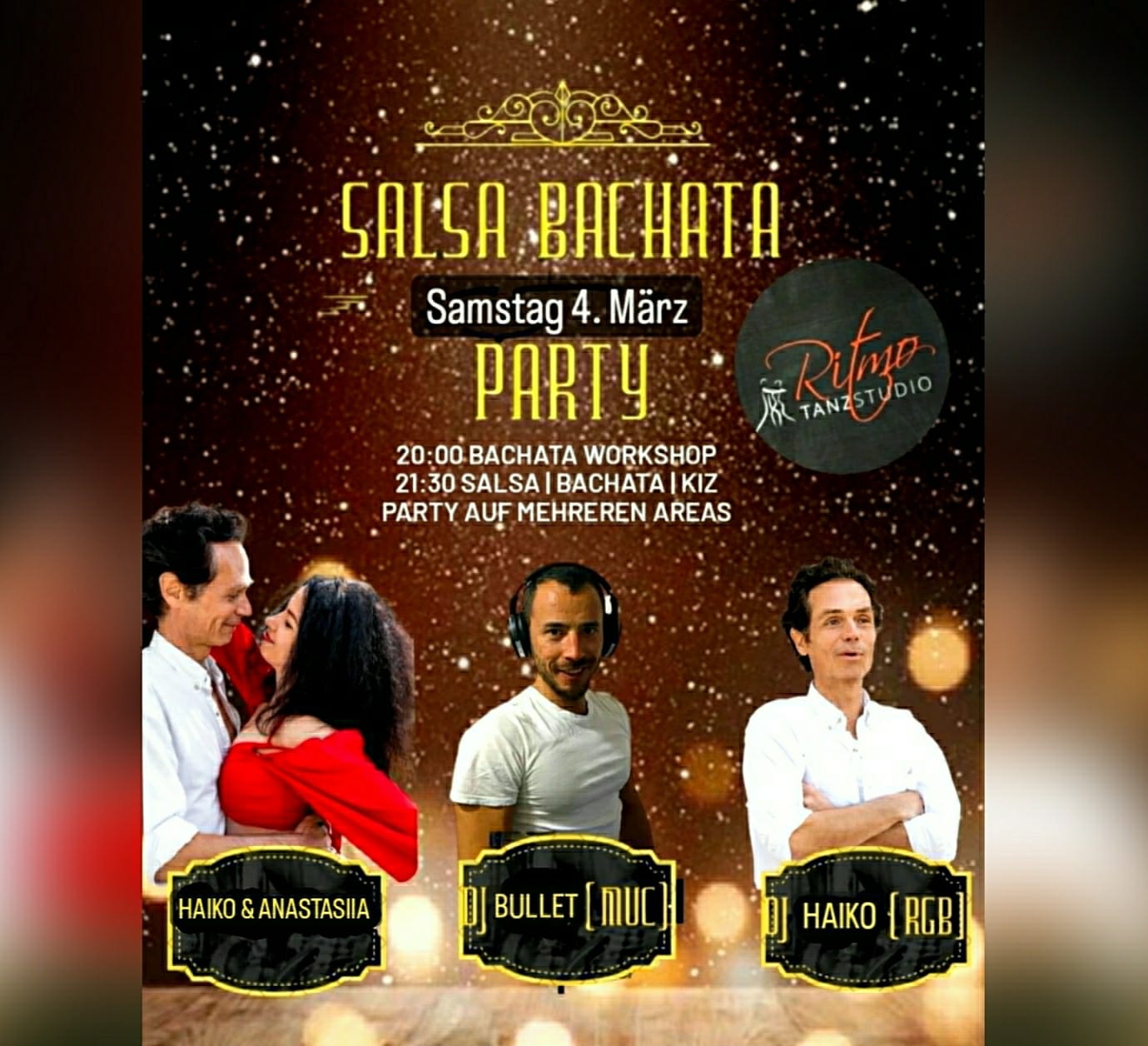 Salsa Bachata Kizomba Party🔥mit Bachata pre-party Workshop 🔥2 Areas