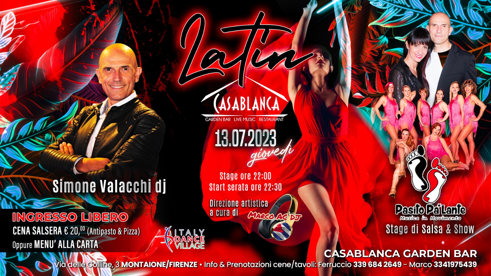Giovedì 13 Luglio Latin CasaBlanca