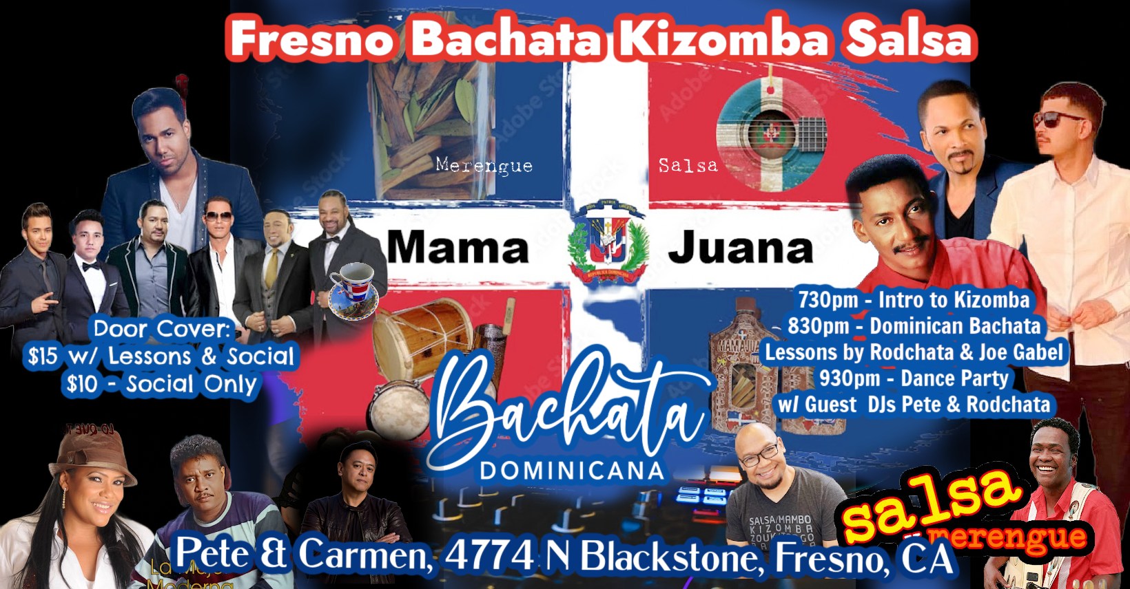 Kizomba Added! to Mamajuana BACHATA Party (Fresno)