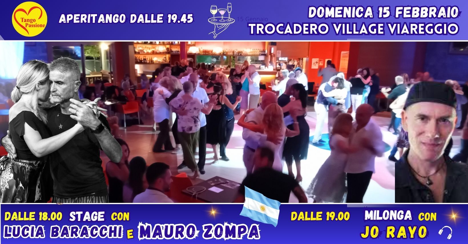 con Jo Rayo è milonga al Trocadero Viareggio