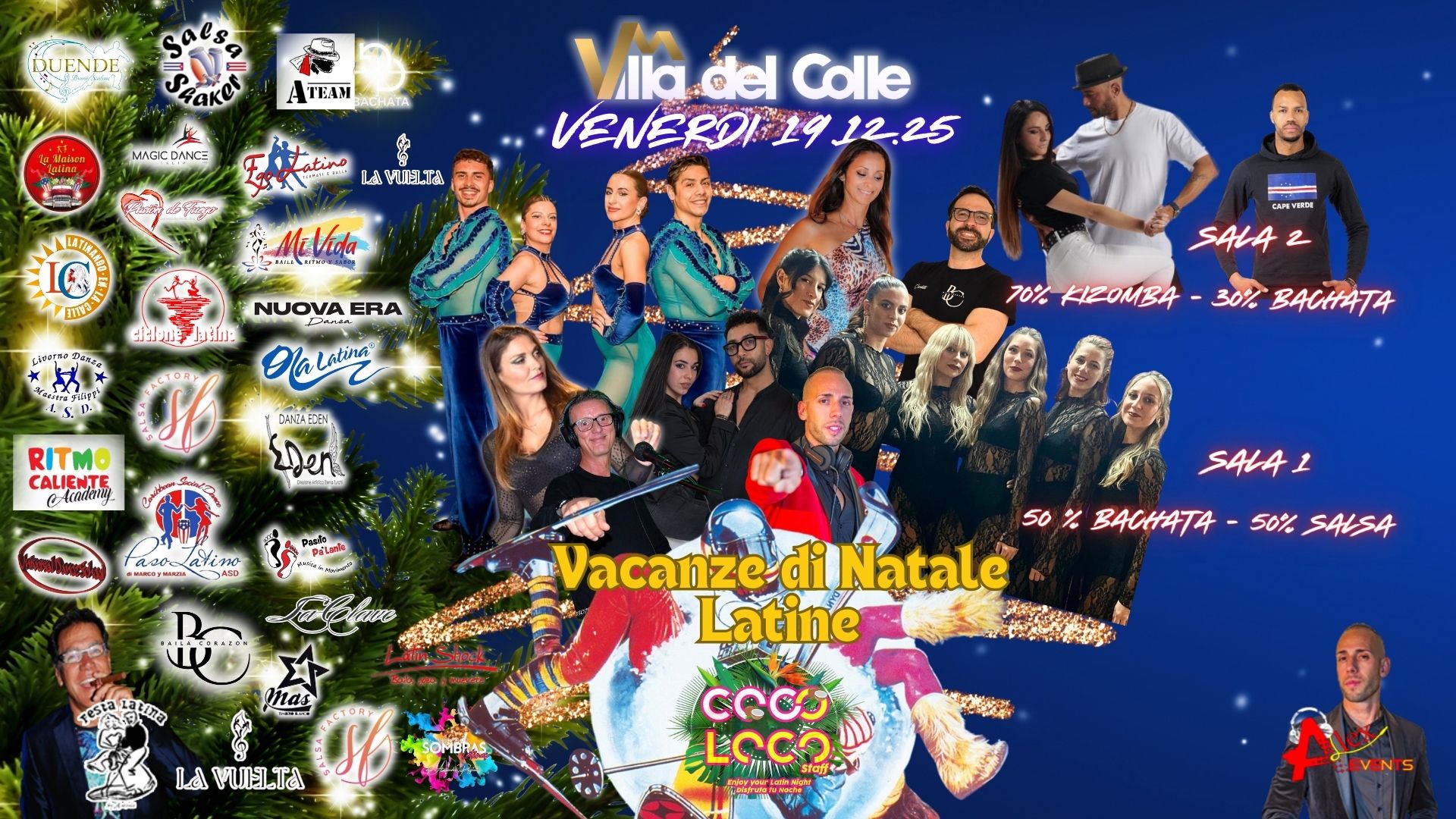 Venerdi 19 12 25 Vacanze di Natale CocoLoco Latino @Villa del Colle