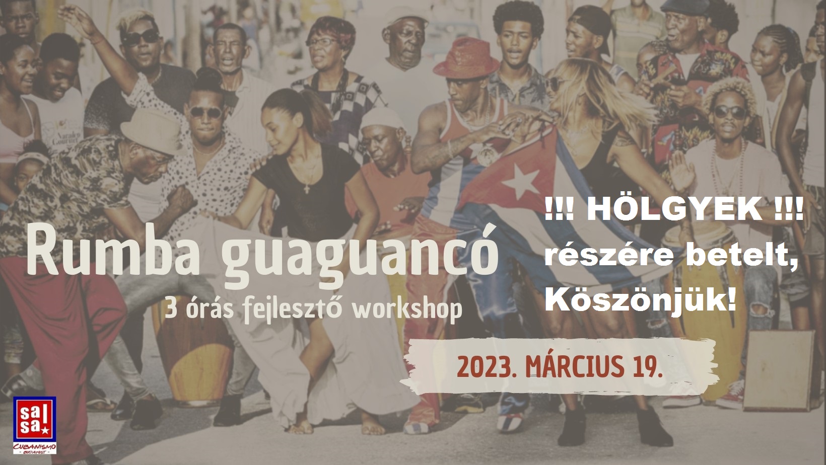 Rumba Guaguancó - Stílusépítő intenzív páros afro-kubai táncdélután, salsásoknak! HÖLGYEKnek betelt!
