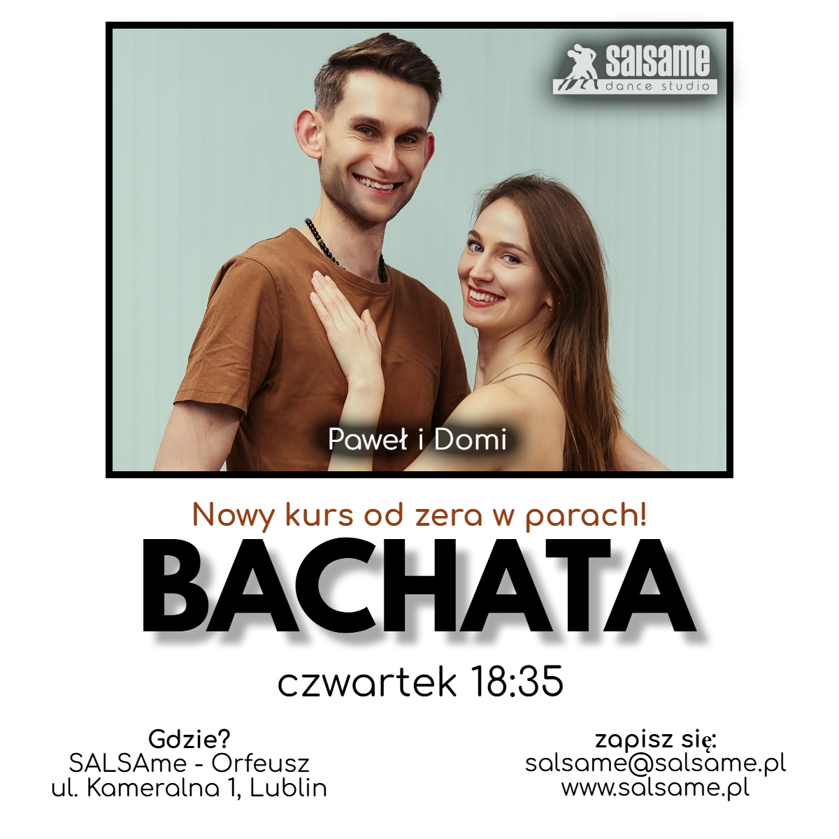 BACHATA nowy kurs od zera SALSAme start: kwiecień 2026