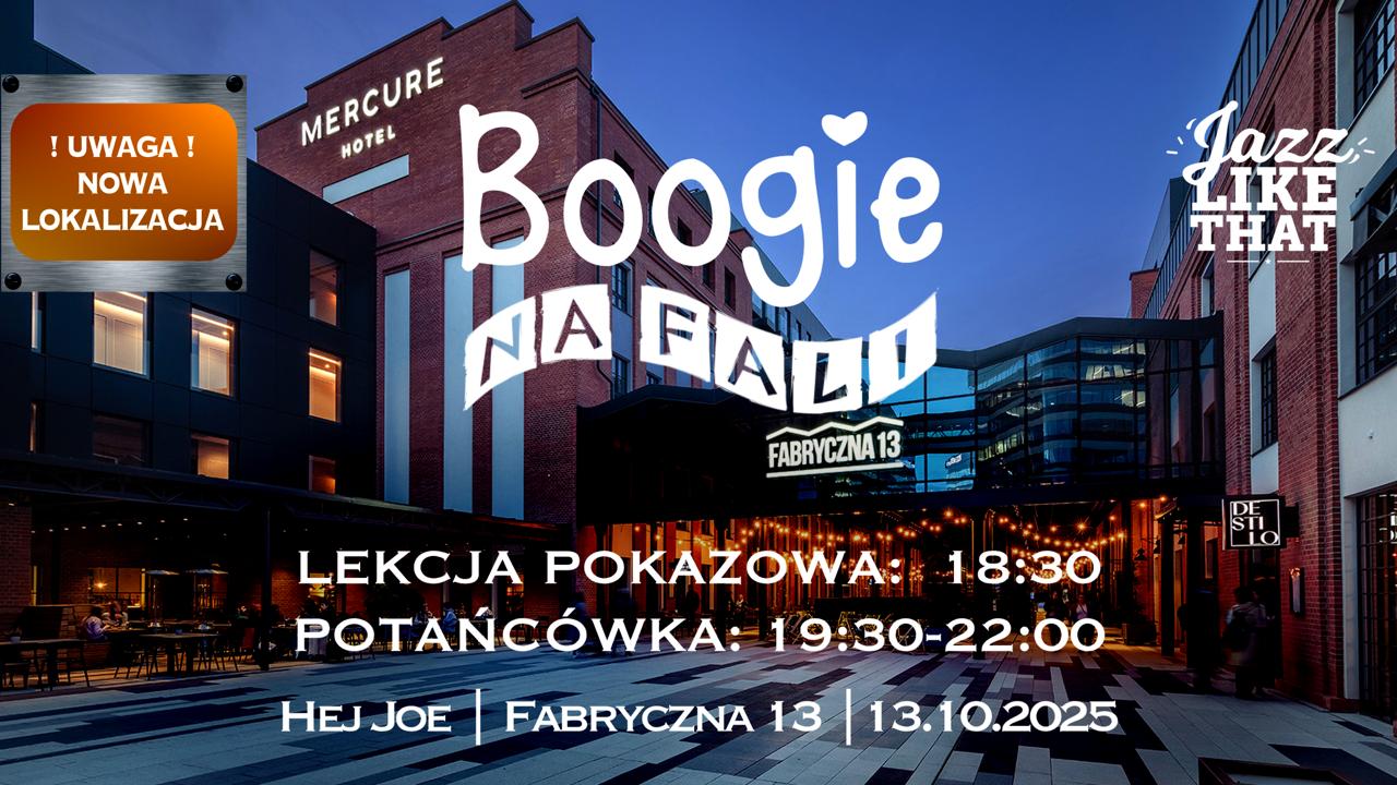 Boogie na Fali - potańcówka w rytmach Boogie-Woogie i Rhythm’n’Bluesa
